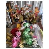 Assorted Collection of Silk & Plastic Flowers