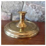 Vintage Wide Base Solid Brass Candlestick