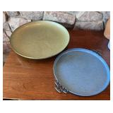 Pair of Hollywood Regency Metal Trays
