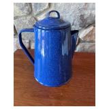 Vintage Enamelware Cowboy Coffee Pot