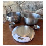 Salter Electronic Kitchen Scale & Stainless Bowls