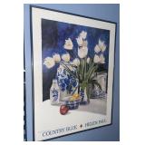 Vintage Helen Paul, "Country Blue" Framed Poster