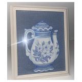 Print of Churchill Blue & White Porcelain Coffee