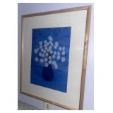 Vintage Masao Ota, "Bouquet in Blue" Print