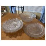 Vintage Federal Glass Star Pattern Plates