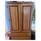 Vintage Bassett Oak Armoire / Media Center