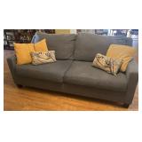 Overstuffed Upholstered Loveseat