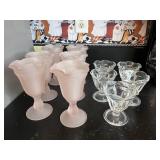 Vintage Indiana Pink Parfait Cups - 6