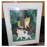 C. 2011 Acrylic Painting of Two Cats, Sabina Spark