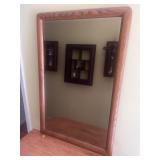 Vintage Oak Wall Mirror