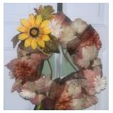Vintage Silk Flower Wreathe