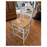 Vintage Pair of Painted Wood Bar Stools