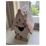 Vintage Ceramic Painted Birdhouse