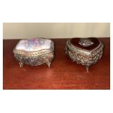 Pair of Spelter Enesco Music Boxes