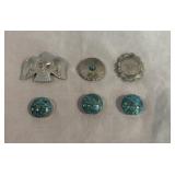 Vintage Silvertone Button Covers - 6