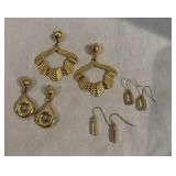 Vintage Collection of Gold Tone Earrings - 4