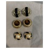 Vintage Enameled Clip Earrings - 3