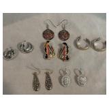 Collection of Enameled, Monet & Napier Earrings