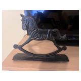 Vintage Cast Iron Rocking Horse Doorstop