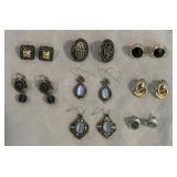 Vintage Sterling Silver Sunstone Earrings