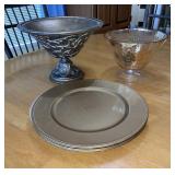 Vintage Resin & Glass Compote
