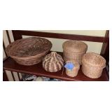 Collection of Assorted Handmade Baskets
