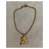 14KT Italian Bracelet w/ Leaf Pendant