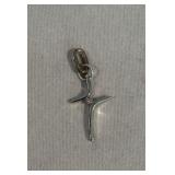 10Kt Gold Cross Pendant w/ Diamond