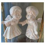 Vintage Irradescent Kissing Porcelain Cupids