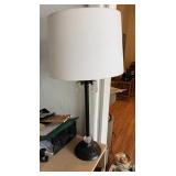 Vintage Pair of Bronzed Metal Table Lamps