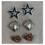 Collection of Vintage Silvertone Earrings - 3