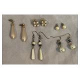 Collection of Vintage Faux Pearl Tear Drop & Stick