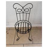 Vintage Metal Childs Parlor Chair