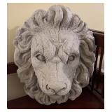 Faux Stone Resin Lions Head Wall Sculpture-NEW