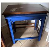 Vintage Pair of Painted & Stained Nesting Tables