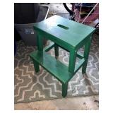 Vintage Painted Wood Utlity Stool