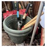 Plastic Planter w/ Hedge Clippers - 2