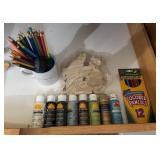 Colored Pencils & Outdoor Acrylic Paints