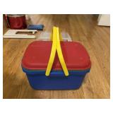 Sewing Box w/ Handle & Supply of Thread