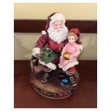 Vintage Resin Santa Claus Music Box
