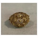18KT HGE Filagree Floral Gold Ring