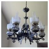 1890 Bradley & Hubbard Cast Iron 6 Arm Chandelier
