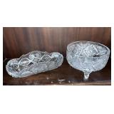 C.1950 American Brilliant Period Pair of Cut Bowls