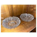 C. 1950 Czech Bohemian Cut Crystal Ashtrays - 2