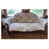 C. 1890 Victorian Medallion-Back Parlor Sofa