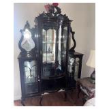 C. 1880 English Ebonized Rococo Revival Cabinet