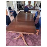 Vintage Drexel Mahogany Table w/ 6 Chairs