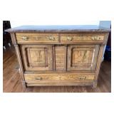 C. 1890 American Eastlake Burl Walnut Sideboard