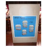 Vintage 3 -Tier Wooden Spice Rack w/ 18 Bottles