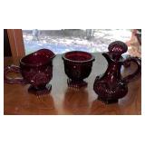 Vintage Avon 1876 Cape Cod Ruby Red Collection